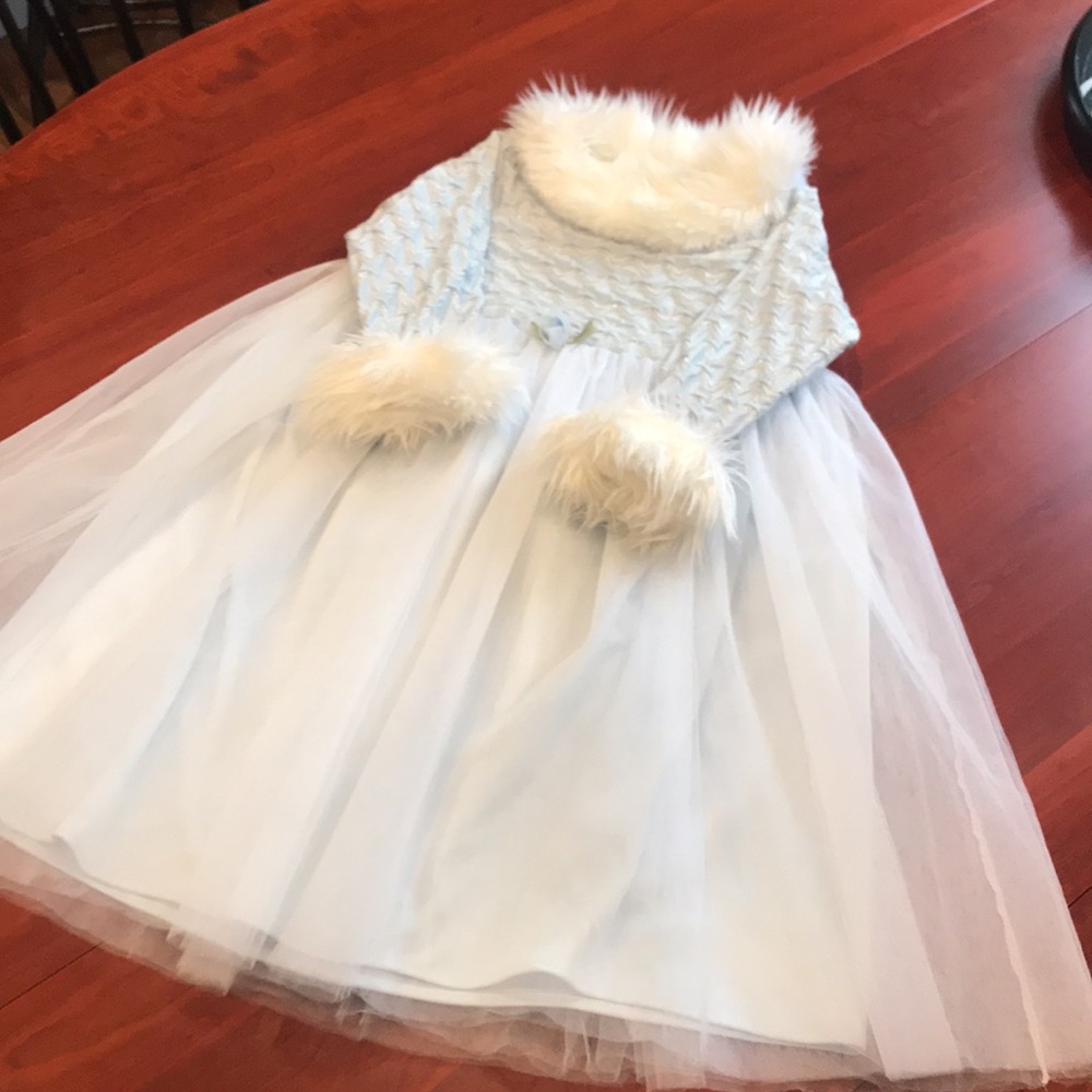 Bebemonde Size 5/6 Light Blue Dress Made in USA - Picture 9 of 11